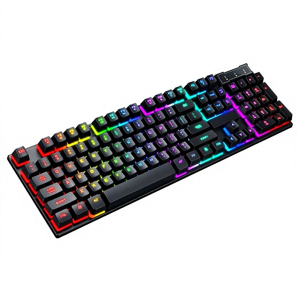 Premium Full‑Size Metal‑Frame Mechanical Keyboard with 7‑Zone RGB Backlight