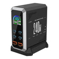Premium 240W GaN 6‑in‑1 USB‑C Multiport Charger with LCD Display