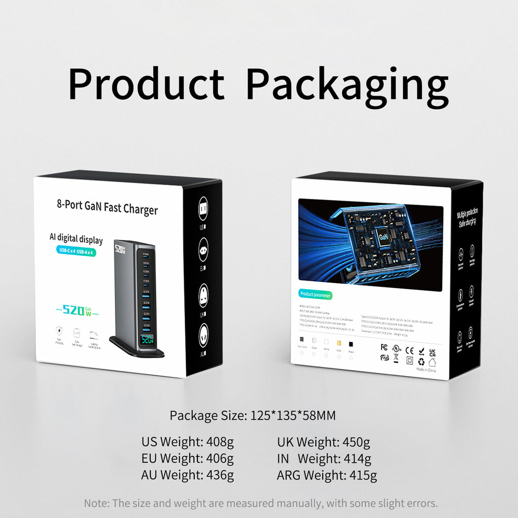 Premium 8‑Port GaN USB‑C PD Charger with 100W Fast Charging