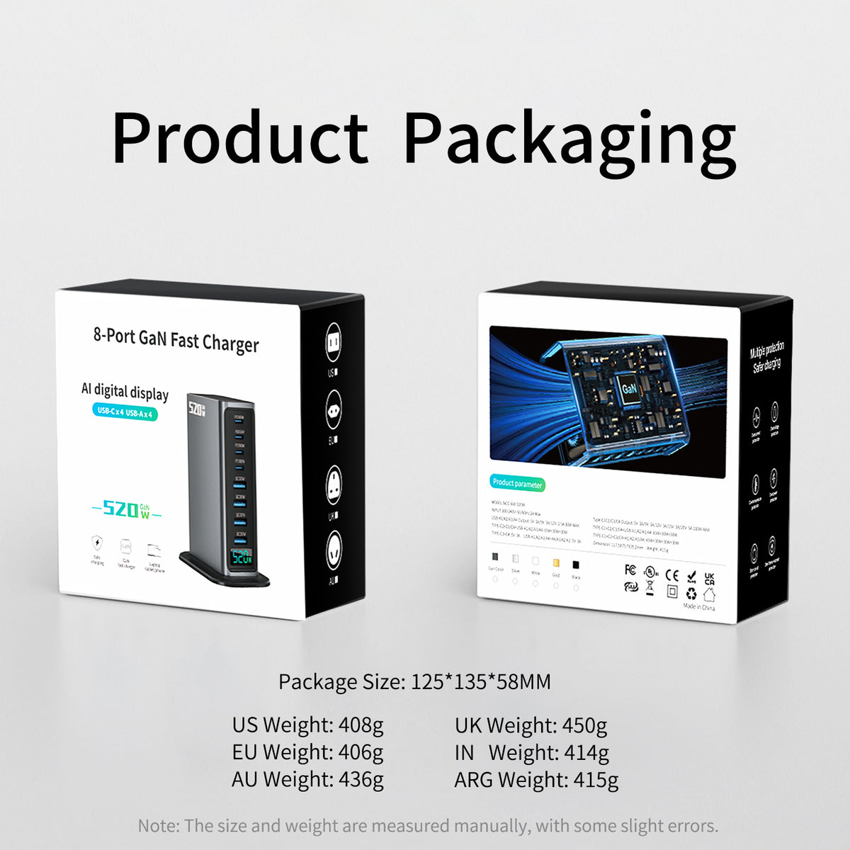 Premium 8‑Port GaN USB‑C PD Charger with 100W Fast Charging