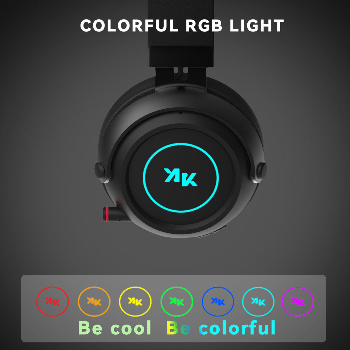 Premium Over‑Ear Bluetooth Gaming Headset with CVC Noise Cancelling and Built‑In Mic